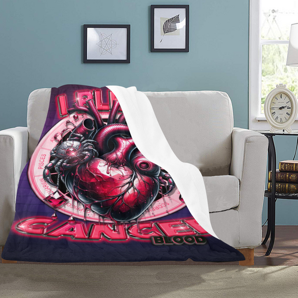 I Bleed Cancer Blanket