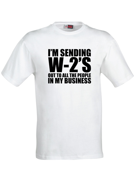 I'm sending W-2's